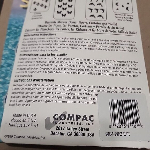 Vtg Compac Safe T Shapes Dolphins Nonslip Safety Applique Bathtub Stickers Lot 2 - Picture 5 of 6